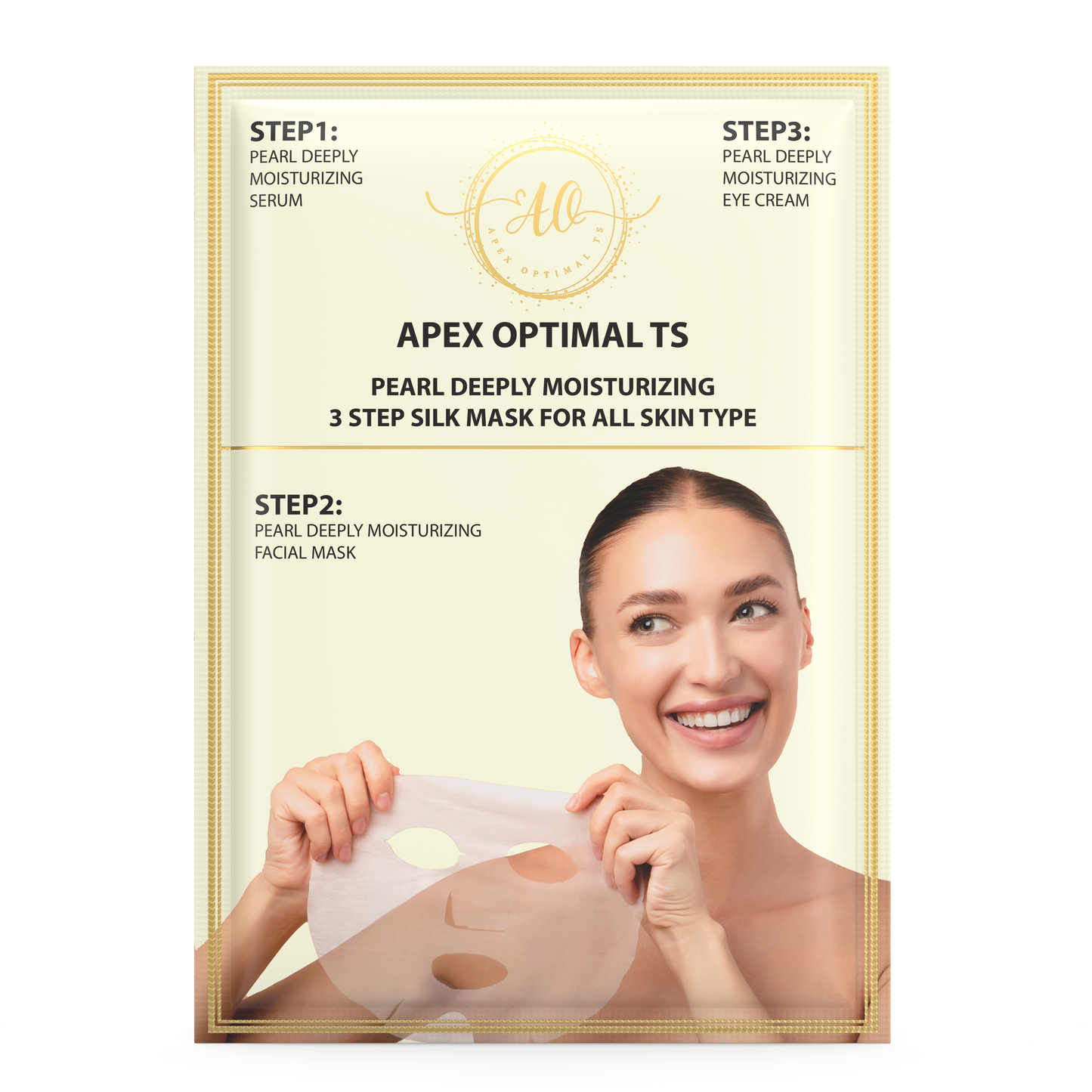 3-Step Pearl Silk Hydrating Facial Mask - Includes Serum & Eye Cream