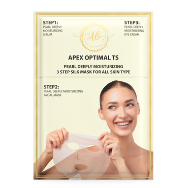 3-Step Pearl Silk Hydrating Facial Mask - Includes Serum & Eye Cream