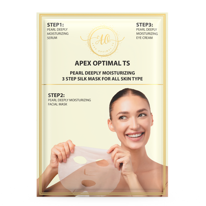 3-Step Pearl Silk Hydrating Facial Mask - Includes Serum & Eye Cream
