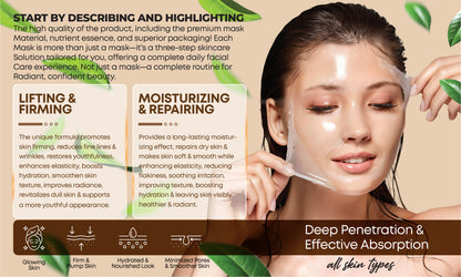 3-Step Pearl Silk Hydrating Facial Mask - Includes Serum & Eye Cream
