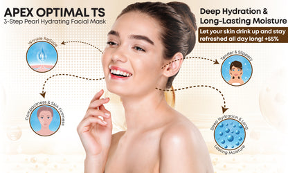 3-Step Pearl Silk Hydrating Facial Mask - Includes Serum & Eye Cream