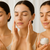 a beautiful model is using my Apex Optimal TS serum as the first step, a very thin deeply hydrating facial mask as the second step, cream as the third step, after it, her perfect skin is moisturezing and thin